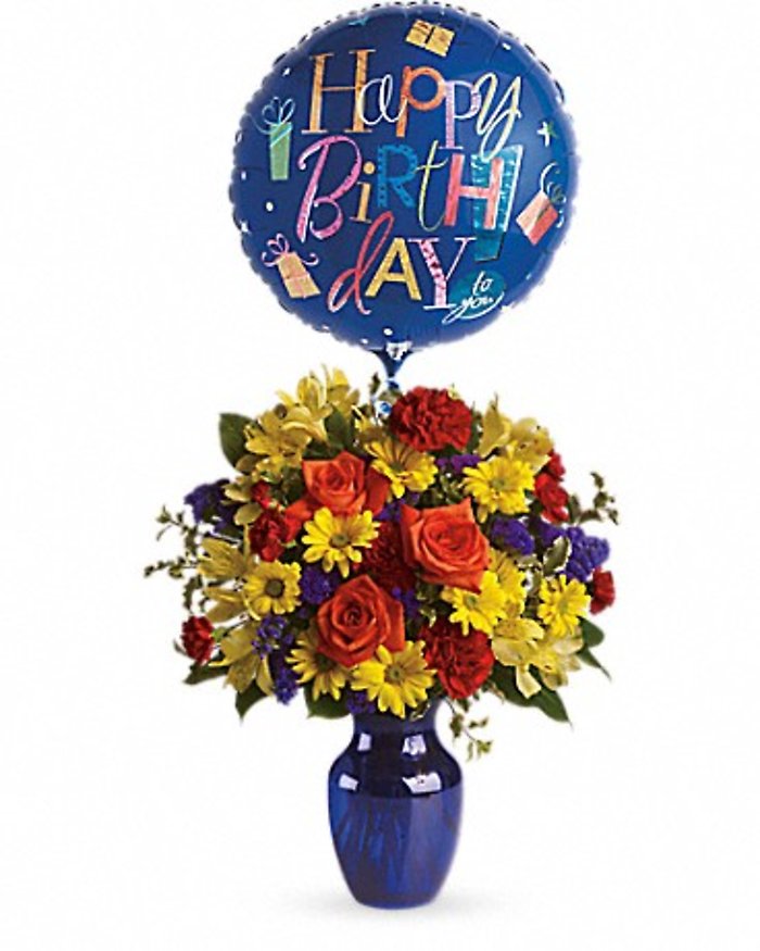 Blue Beauty Birthday Bouquet