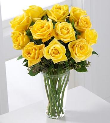 The Long Stem Yellow Rose Bouquet